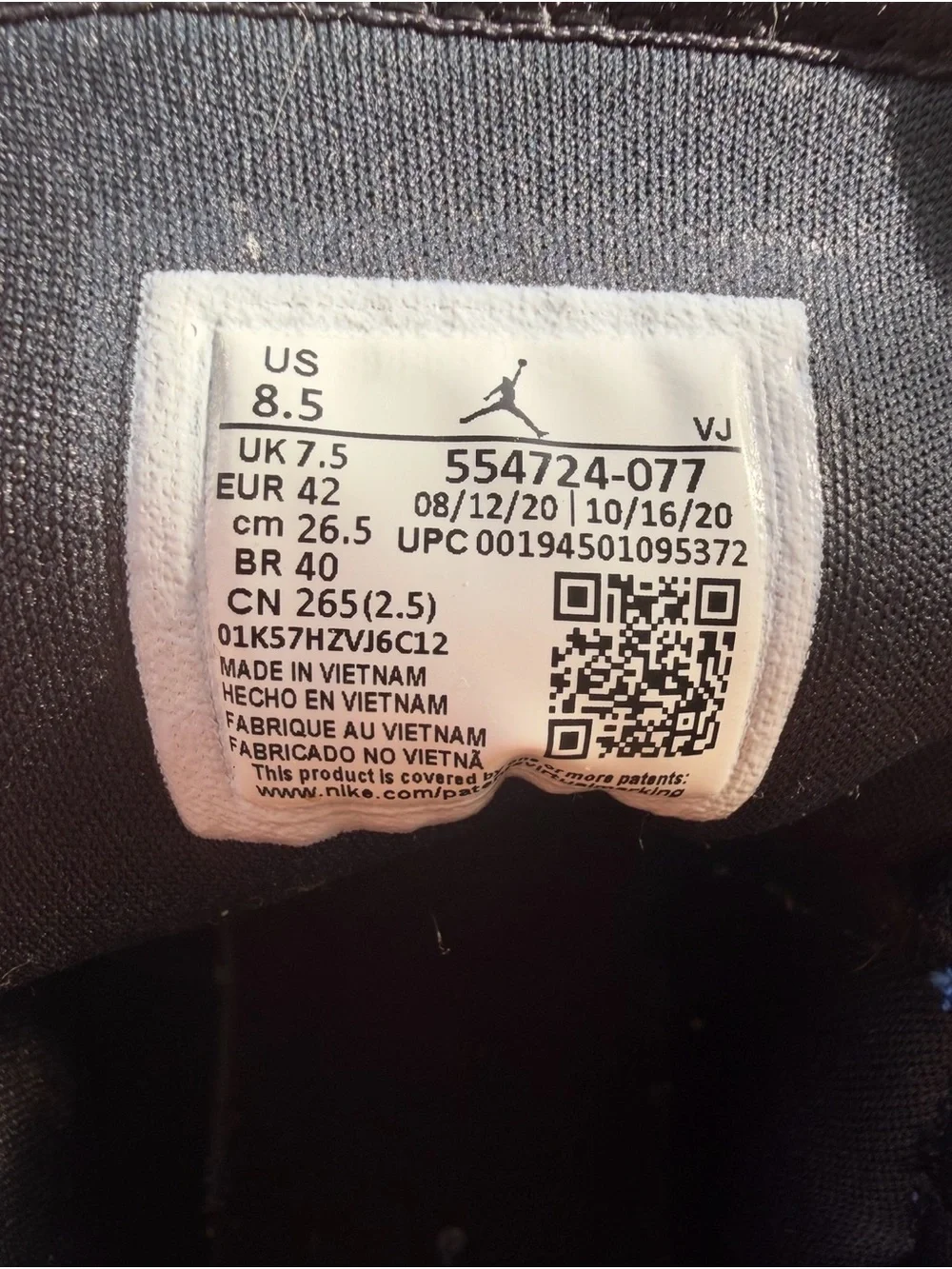 Jordan Air Jordan 1 Mid Black/Hyper Royal-White Mid Top Leather 554724-077